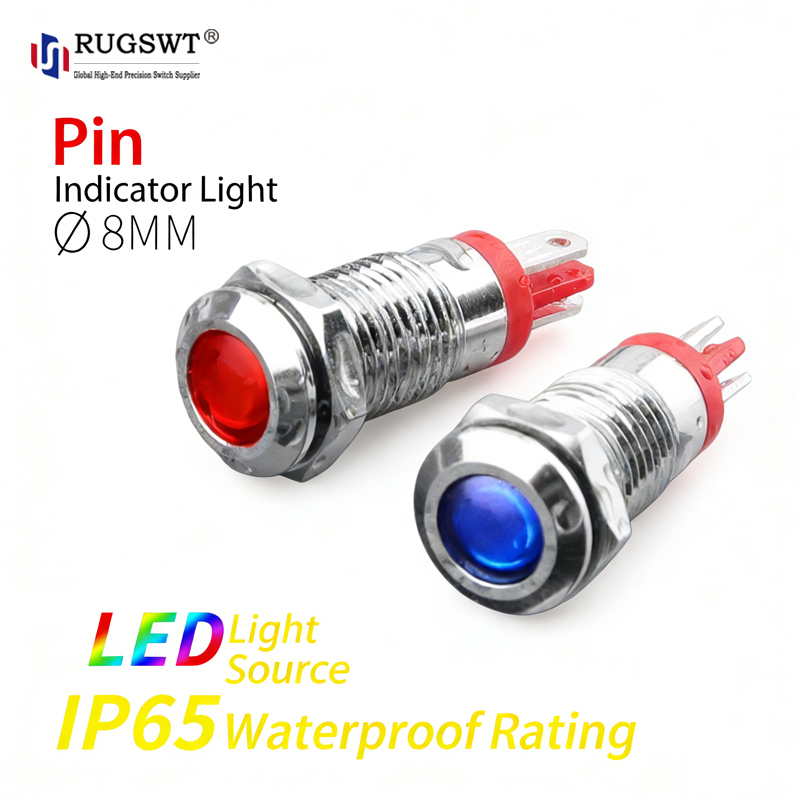 SCJ 08L series Metal pin indicator light 1